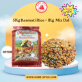 Combo Offer | Basmati Rice 5Kg - Mix Dal 1Kg