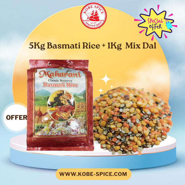 Combo Offer | Basmati Rice 5Kg - Mix Dal 1Kg