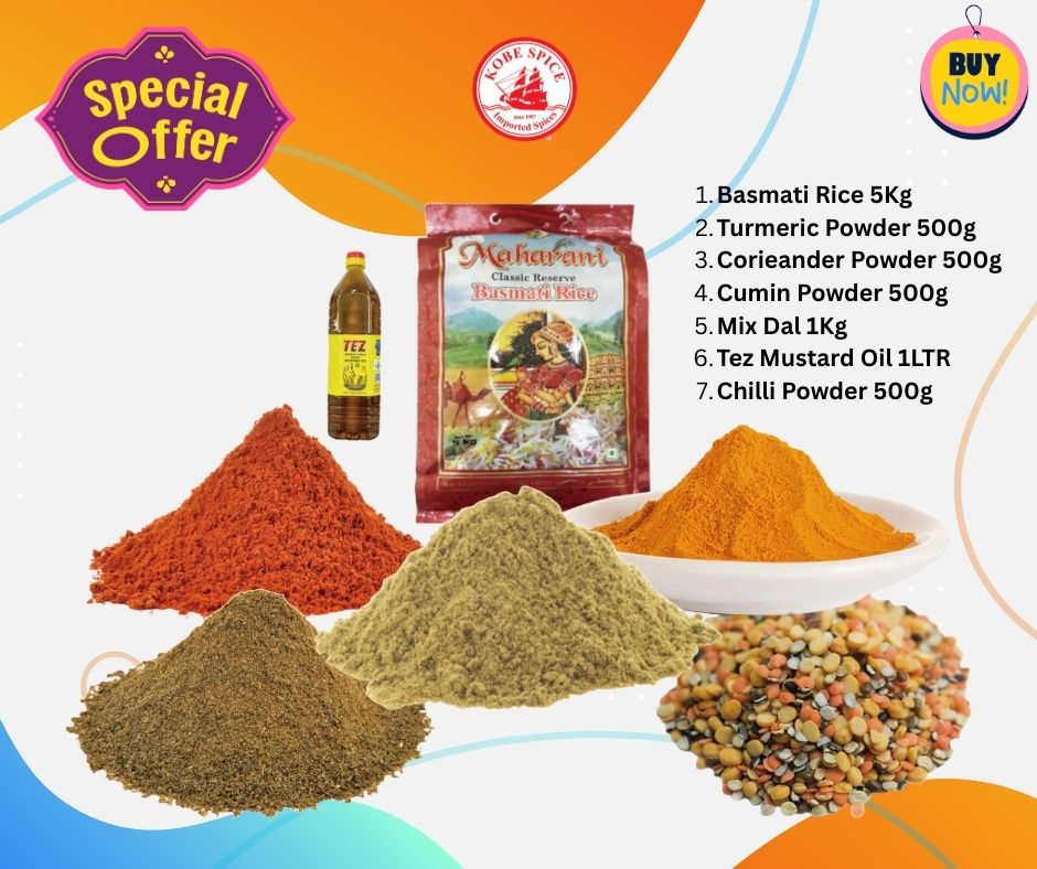 📢Combo Offer | Basmati Rice | Mix Dal | Turmeric | Cumin | Coriander | Chilli | Oil 🪣