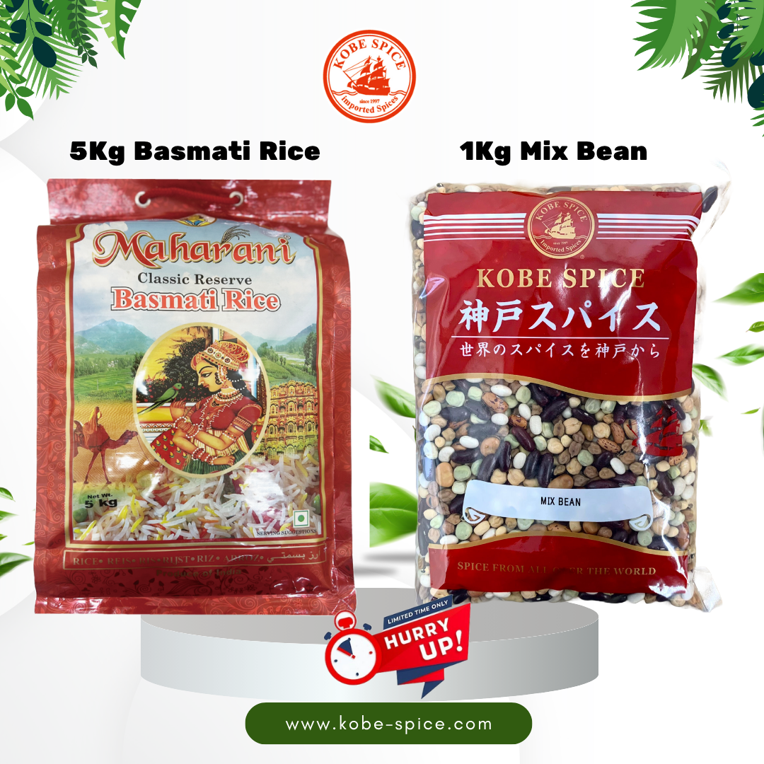 Combo Offer | Basmati Rice 5Kg - Mix Bean 1Kg