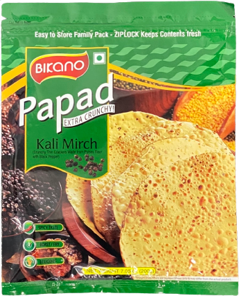 BIKANO KALI MIRCH PAPAD 200g (7 INCH)